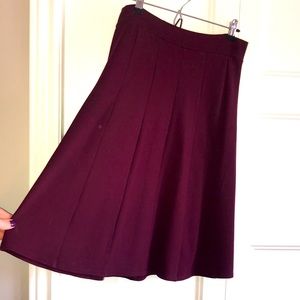 Beautiful dark burgundy pleated skirt